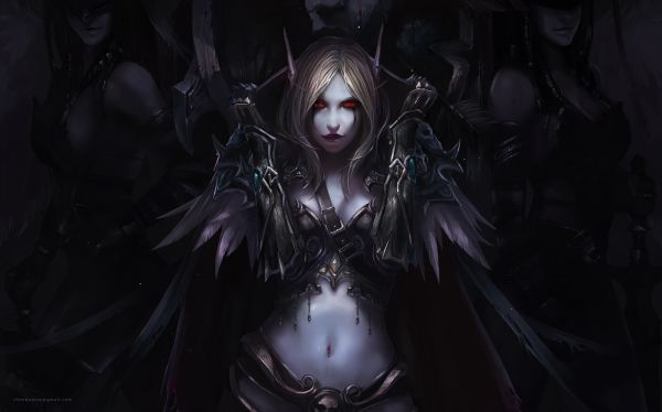 Warcraft,Mundo de Warcraft,Chenbo,Arte fantasía,Chica de fantasía,armadura