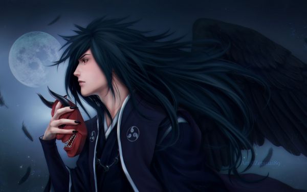 ilustração,Anime,Uchiha Madara,Naruto,Asas,Trevas