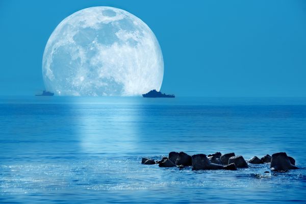 landscape,boat,dark,sea,night,water