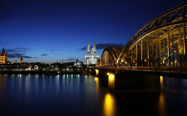 k ln,Germany,bridge,weser,reflection,architecture