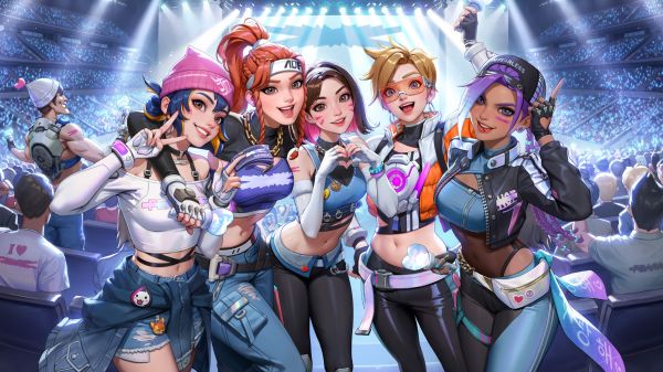 Aşırı saat,Kiriko Overwatch,D Va Aşırı Gözlem,Tracer Overwatch,Brigitte Overwatch,Sombra Aşırı Gözlem