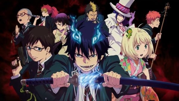 anime,demon,Blue Exorcist,Okumura Rin,Okumura Yukio,Suguro Ryuji