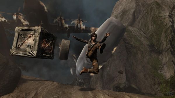 1920x1080 px,crash,petite ferme,Lara,avion,raider