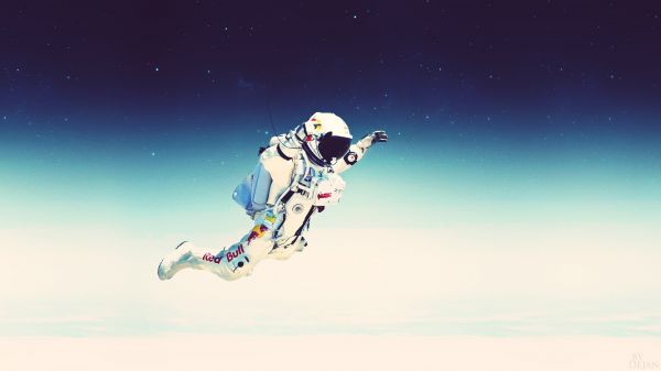 rode stier,Skydiver,Vrije val,Felix Baumgartner