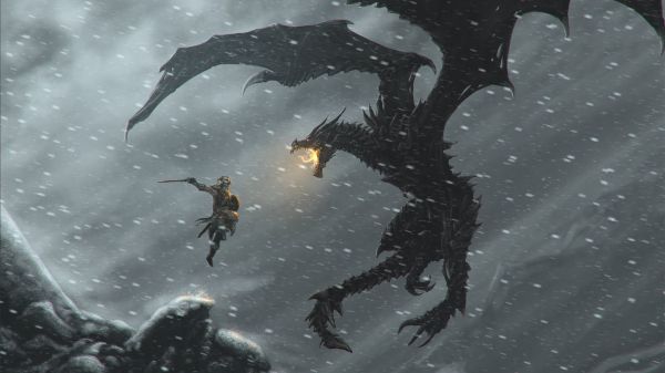 1920x1080 px, Dovahkiin, dragón, mayor, Dovakin, héroe