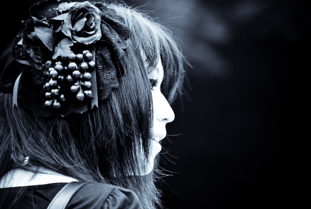 face, Japan, people, black, monochrome, cosplay, portrait, flowers, Asia, Asian, blue, fashion, rose, hair, Nikon, Japanese, Gothic, bokeh, teens, Tokyo, head, Nippon, Nihon, TL, beautiful, nikkor, pretty, cute, explore, cool, beauty, girls, style, digital, dslr, darkness, fav100, fav200, fav300, posing, costume, harajuku, teenager, stylish, geotagged, interestingness, nikonstunninggallery, streetscene, topf25, d200, veil, hairstyle, japanesegirl, i500, utatafeature, manganite, ipernity, date year 2006, date month august, toned, monotone, topf50, topf75, topf100, topf200, interestingness6, 18200mmf3556, fancy, kanto, black and white, monochrome photography, goth subculture, bodyparts, selenium, monochromia, geo lon 139702409, geo lat 35669759, date day 12, format ratio 32