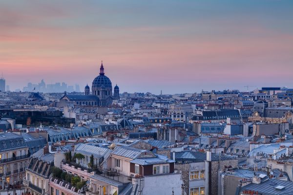 puesta de sol,París,Francia,torre,Techo,Atardecer