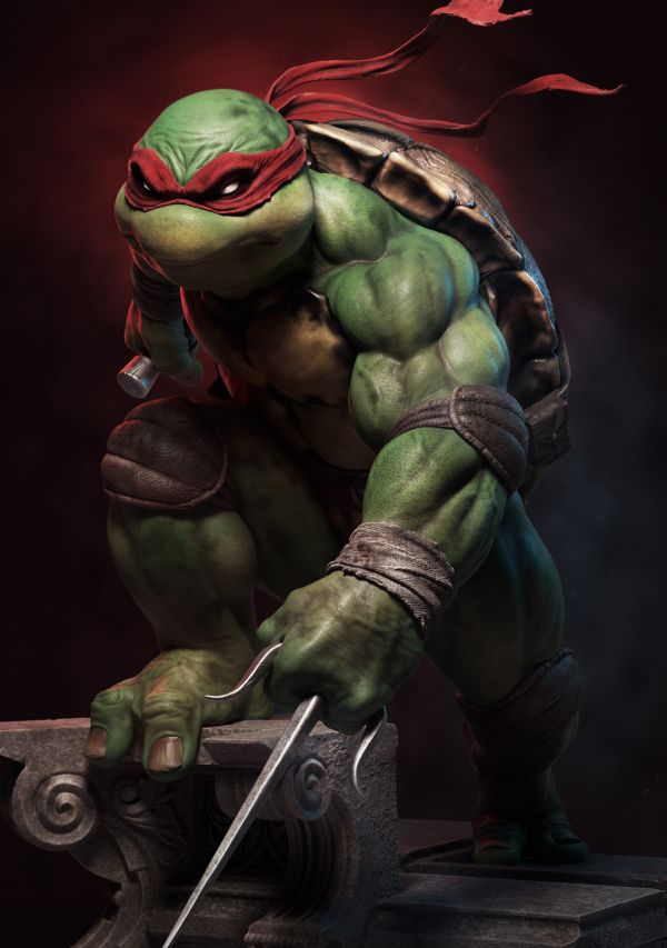 Praca plastyczna,ArtStation,Wojownicze Żółwie Ninja,Raphael TMNT