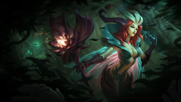 darkness,fantasy art,anime,League of Legends,demon,LeBlanc League of Legends