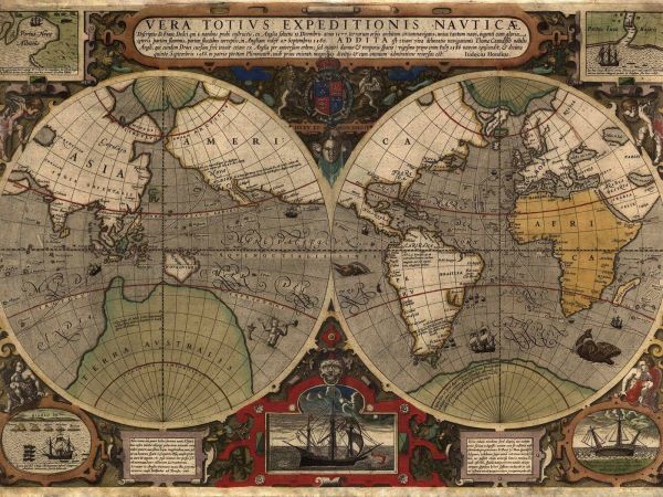 história,mundo,mapa,papel,vintage,mapa mundial