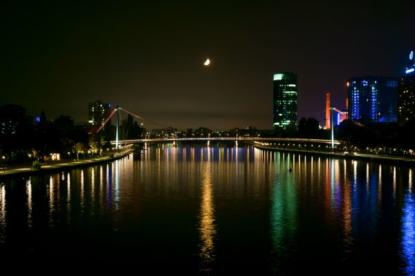 シティ,都市景観,夜,建築,水,都市