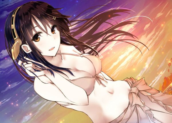 Anime,bikini,decote,Meninas anime,Coleção Kantai,Haruna KanColle