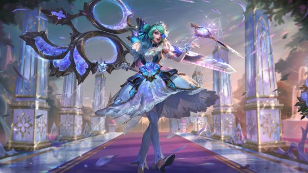 League of Legends Wild Rift,efsaneler Ligi,dijital sanat,Riot Oyunları,Crystal Rose League of Legends Wild Rift,Gwen League of Legends