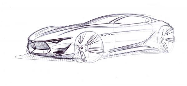 tekening,illustratie,artwork,lijn kunst,Maserati,spotprent