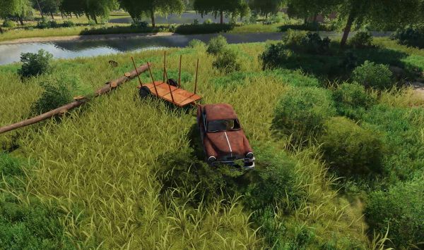 農業,farming simulator,farming simulator 2019,古い車,森林,水