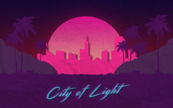 Tipografi,Retrowave,neon,dijital sanat,1980'ler,Synthwave