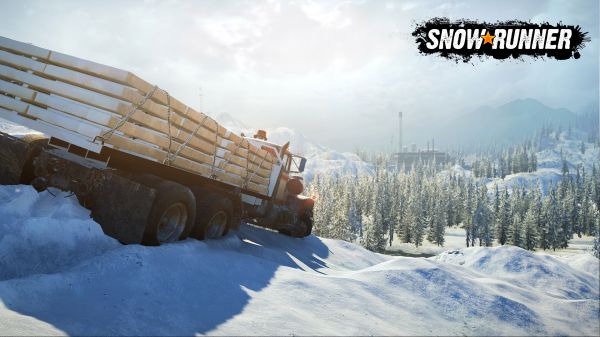 Snowrunner,jeux vidéo,hiver,neige,un camion