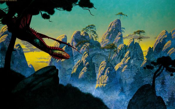 Roger Dean,ilustrace,umělecká díla,mytologie,Terén,Snímek obrazovky