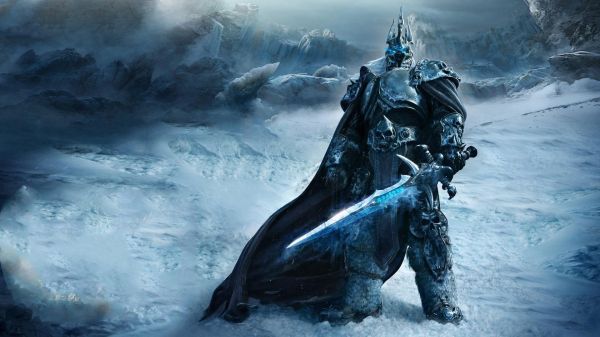 video games, World of Warcraft, Arthas, snow, winter, ice