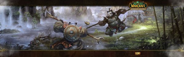 World of Warcraft Hmly Pandaria,Svet Warcraftu,Pandaren,wide screen,Video Game Art,Blizzard Entertainment