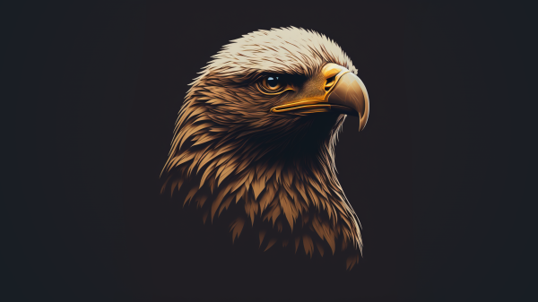 aquila,animali,ai art,minimalismo,sfondo semplice