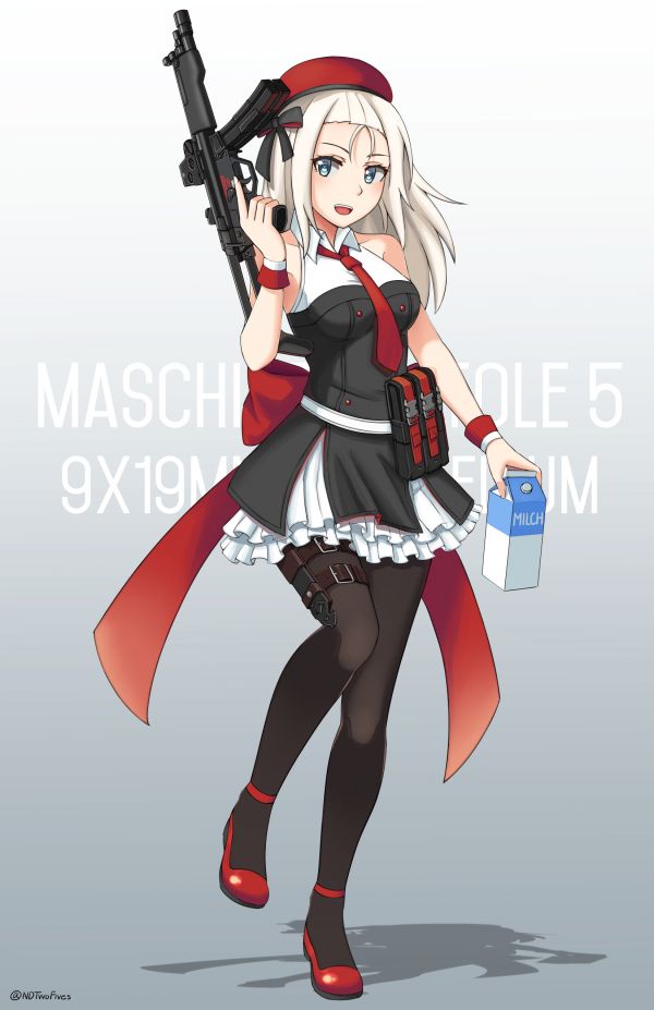 动漫,动漫女孩,独奏,长发,MP5 Girls Frontline,女孩前线