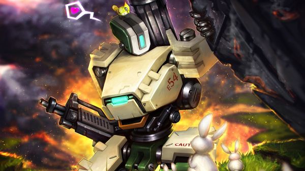 หุ่นยนต์,Overwatch,Bastion Overwatch,วีดีโอเกมส์,พื้นที่,Blizzard Entertainment