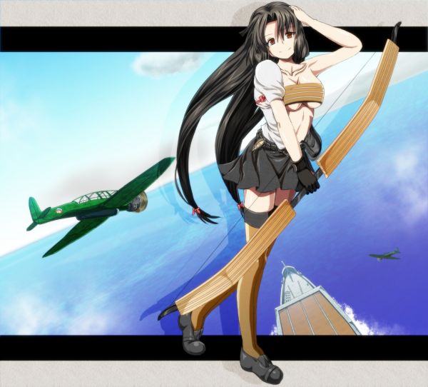 Anime,Anime cô gái,Bộ sưu tập Kantai,Shouhou KanColle,tóc dài,tóc đen