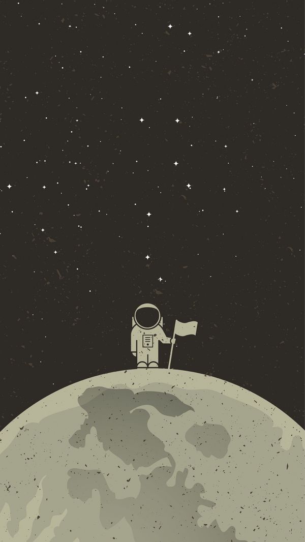 astronaut, digital konst, minimalism, 1080x1920 px, flagga, hjälm