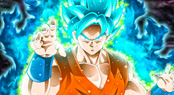 Dragon Ball Super,Son Goku,Super Saiyajin Blue,Super Saiyan Blå