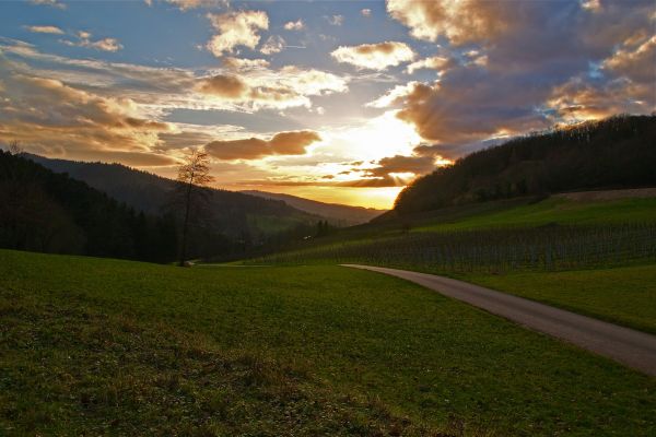 matahari terbenam,langit,awan-awan,Jerman,pemandangan,Jerman