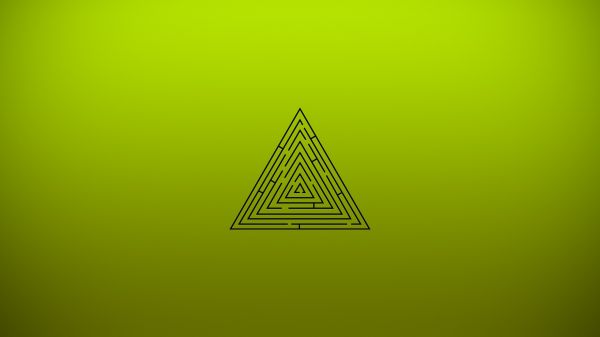 illustration, texte, logo, vert, jaune, Triangle