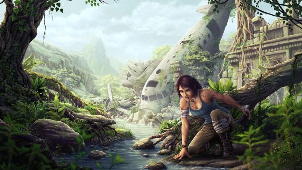 dżungla, Lara Croft, Tomb Raider, Grób raider 2013, las, Fantasy sztuki