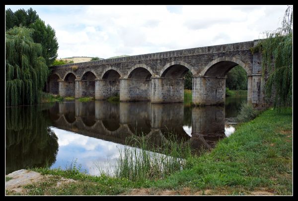 afspejling,vand,bro,akvædukt,viadukt,buebro