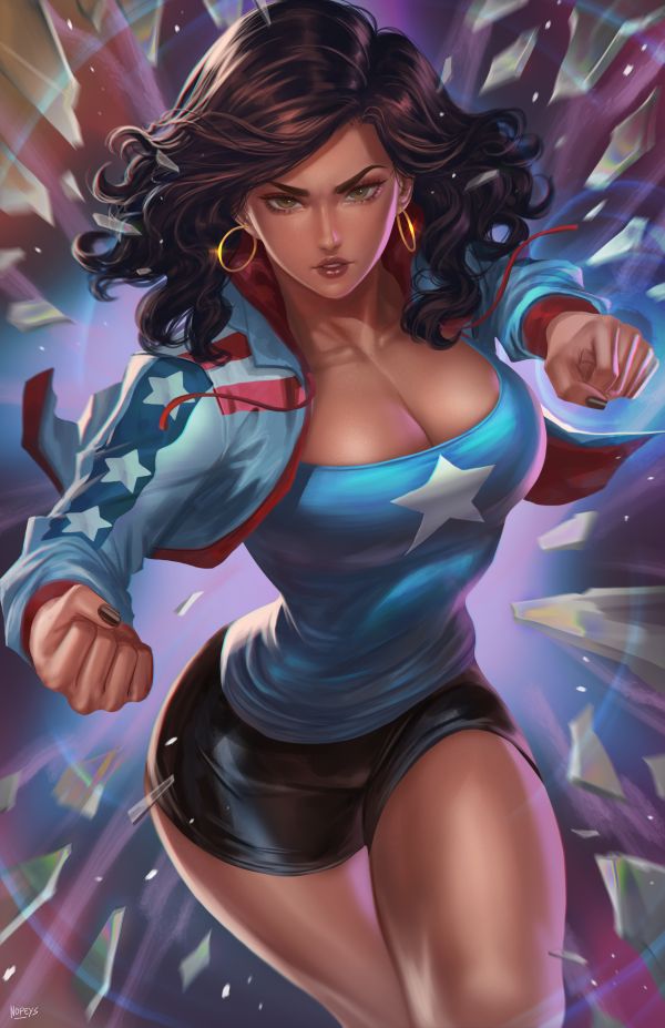 obra de arte,America Chavez,Marvel Comics,personagem fictício,2D,desenhando