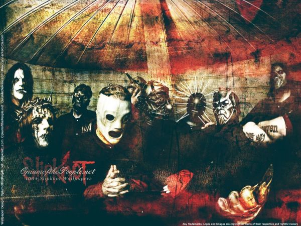 illustration,music,hard rock,painting,poster,Slipknot