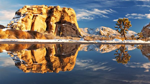 paisaje,rock,naturaleza,reflexión,luz de sol,lago