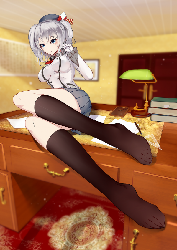 anime,anime dívky,Kantai Collection,Kashima KanColle,nohy,krátké vlasy