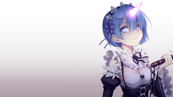 Anime, Filles anime, Re Zero Kara Hajimeru Isekai Seikatsu, Rem, pente, Cheveux bleus