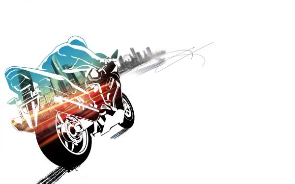 ilustración,dibujos animados,Burnout Paradise,Videojuego Burnout,motocicleta