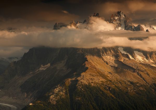 阳光, 景观, 山, 日落, 爬坡道, 岩