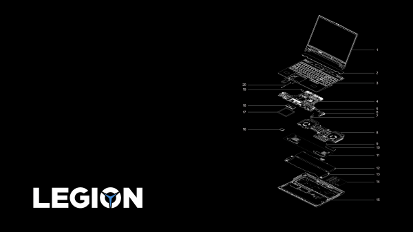 Robbantott ábra diagramja,Lenovo,Legion 5,Légió,Exploded View,15ACH6