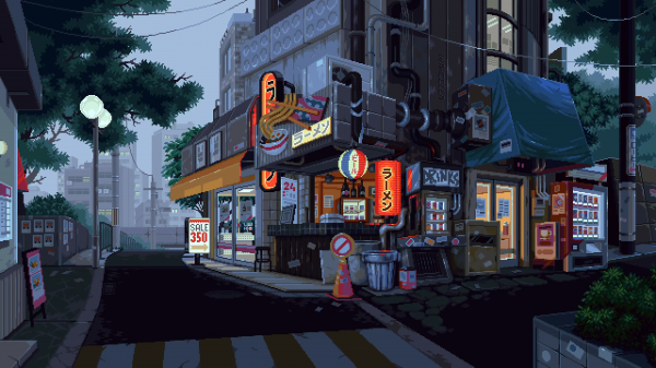 pixel art,Japan,ramen