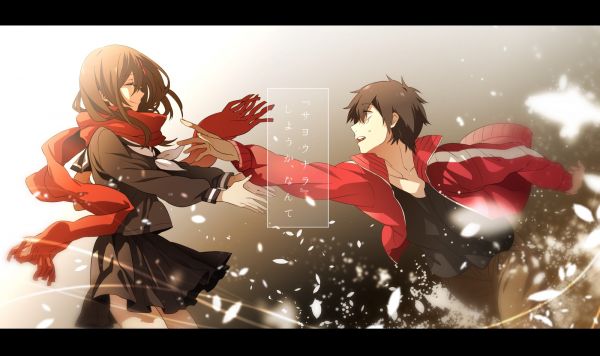 ilustrace,anime,Kagerou Project,Kisaragi Shintaro,Tateyama Ayano,umělecká díla