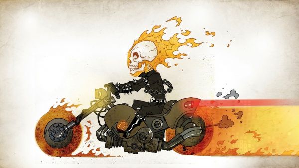 drawing,painting,illustration,motorcycle,artwork,yellow