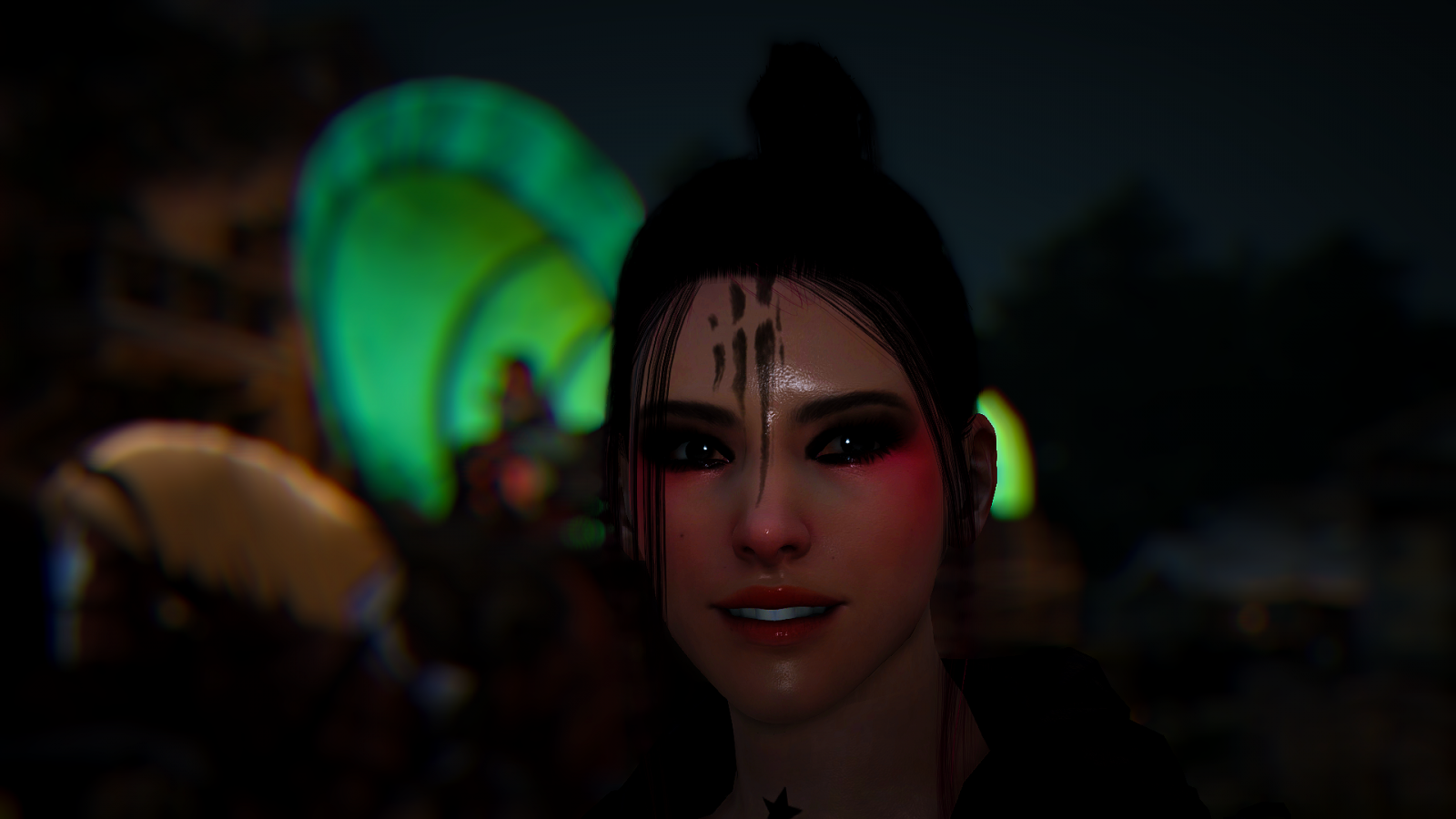 digital art, women, night, Black Desert, black desert online, CGI, Toy, head, light, color, darkness