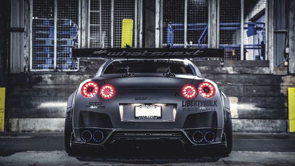 Nissan GTR,camino de la libertad,Blue Rims