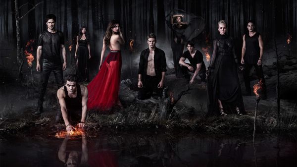 mode,televisi,tengah malam,Nina Dobrev,The Vampire Diaries,Paul Wesley