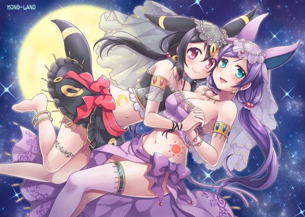 Amar viver,Yazawa Nico,Toujou Nozomi,Umbreon,Espeon,Pokemon