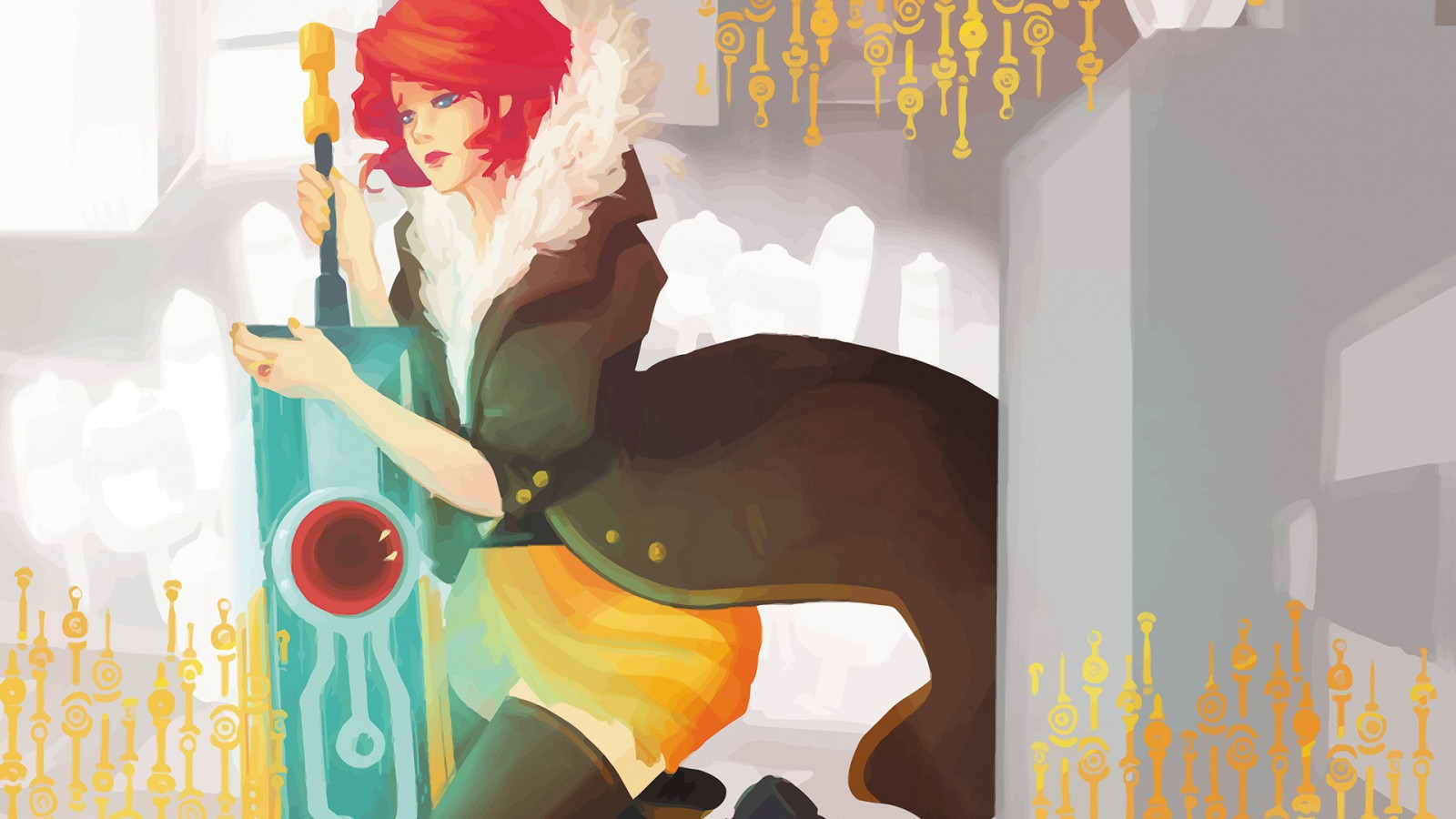 1920x1080 px, Transistor merah, supergiant Game, Transistor